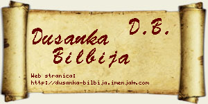 Dušanka Bilbija vizit kartica